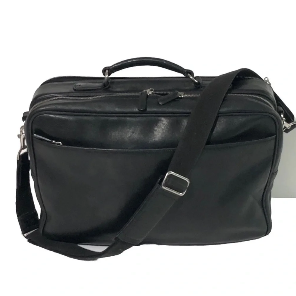 Coach Briefcase Black Leather H1S-5306 With Strap